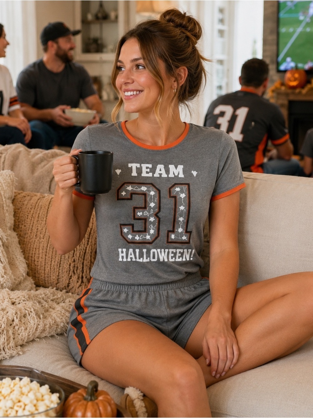 Way to Celebrate Team 31 Halloween Pajama Shorts Set